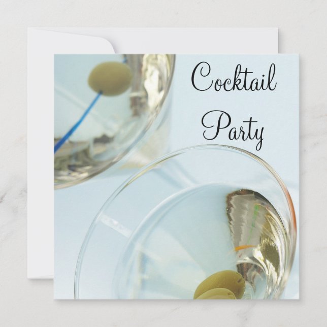 Martini Glasses Martini Cocktail Party Invitation (Front)