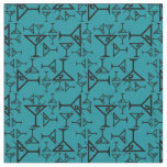 Martini Glasses Retro Cocktail Fabric CUSTOM COLOR