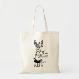 Martini Jackalope tote Bag