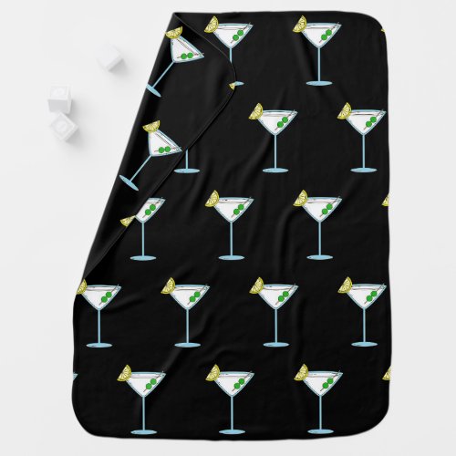 Martini Lovers Cocktail Glass Bartender Alcohol Baby Blanket