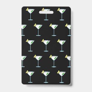Martini Lovers Cocktail Glass Bartender Alcohol Badge