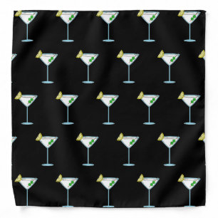 Martini Lovers Cocktail Glass Bartender Alcohol Bandana