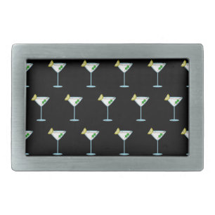 Martini Lovers Cocktail Glass Bartender Alcohol Belt Buckle