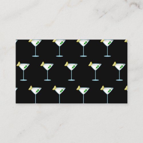 Martini Lovers Cocktail Glass Bartender Alcohol Business Card
