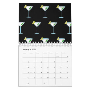 Martini Lovers Cocktail Glass Bartender Alcohol Calendar