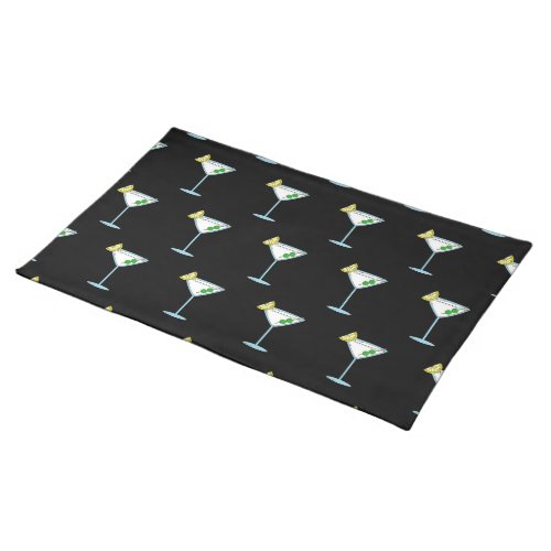 Martini Lovers Cocktail Glass Bartender Alcohol Cloth Placemat