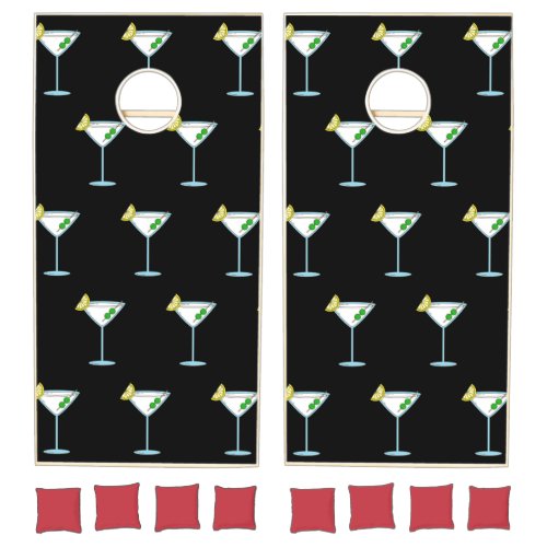 Martini Lovers Cocktail Glass Bartender Alcohol Cornhole Set