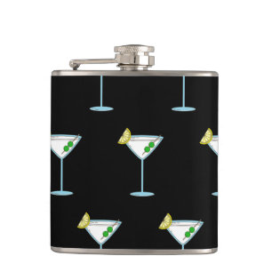 Martini Lovers Cocktail Glass Bartender Alcohol Flask