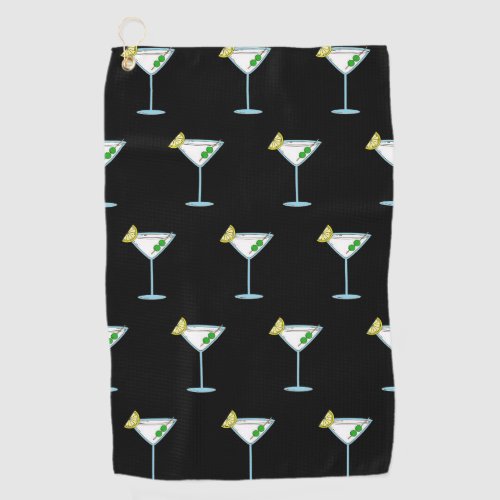 Martini Lovers Cocktail Glass Bartender Alcohol Golf Towel