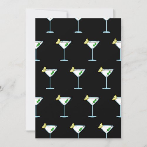 Martini Lovers Cocktail Glass Bartender Alcohol Invitation