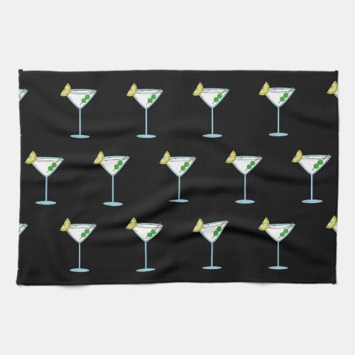 Martini Lovers Cocktail Glass Bartender Alcohol Kitchen Towel