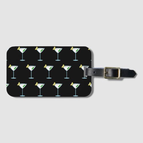 Martini Lovers Cocktail Glass Bartender Alcohol Luggage Tag