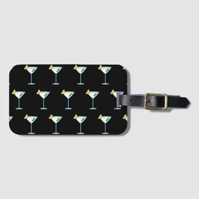 Martini Lovers Cocktail Glass Bartender Alcohol Luggage Tag (Front Horizontal)