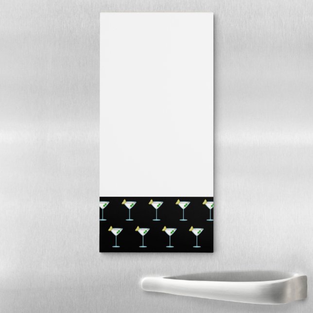 Martini Lovers Cocktail Glass Bartender Alcohol Magnetic Notepad (In Situ)