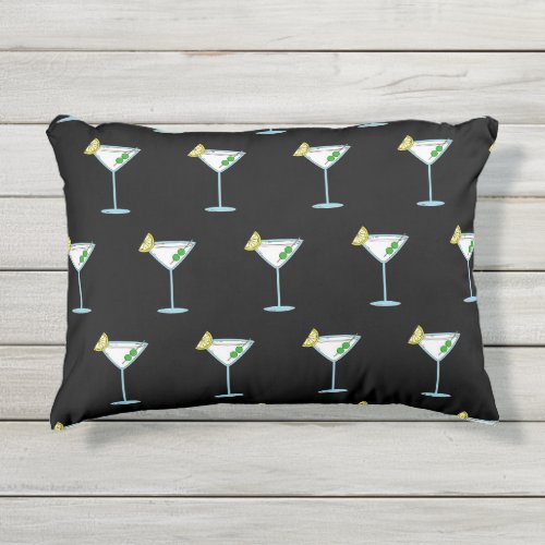 Martini Lovers Cocktail Glass Bartender Alcohol Outdoor Pillow