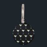 Martini Lovers Cocktail Glass Bartender Alcohol Pet ID Tag<br><div class="desc">The martini is one of the best known cocktails,  made up of gin. It is usually served in a cocktail glass,  garnished with a crossed olive. There are numerous variants of the martini,  although perhaps the best known is the Vodka martini.</div>