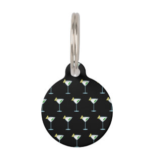 Martini Lovers Cocktail Glass Bartender Alcohol Pet ID Tag