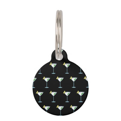 Martini Lovers Cocktail Glass Bartender Alcohol Pet ID Tag