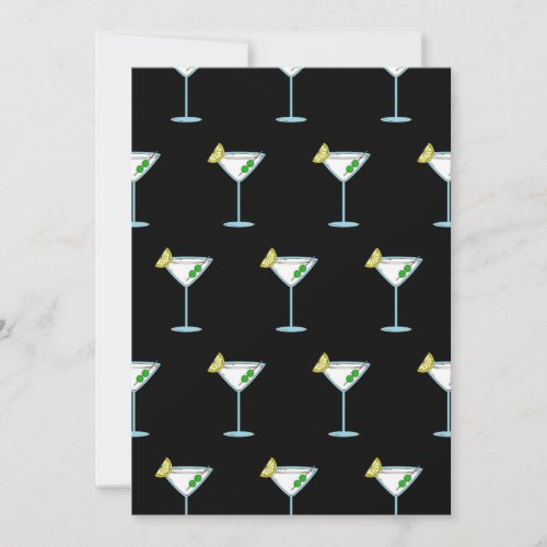 Martini Lovers Cocktail Glass Bartender Alcohol Thank You Card