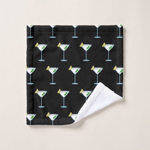 Martini Lovers Cocktail Glass Bartender Alcohol Wash Cloth