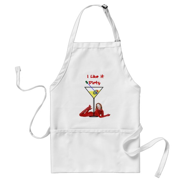 Martini Lovers Gifts "I Like it Dirty!" Adult Apron (Front)
