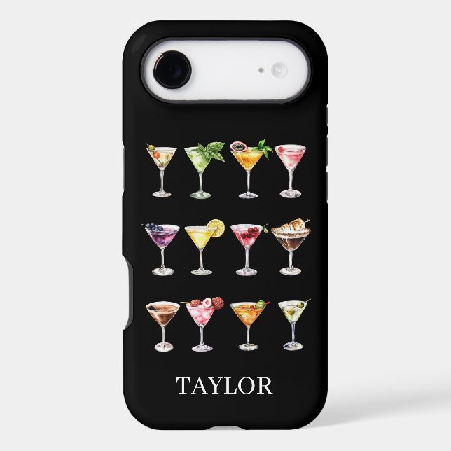Martini Madness Monogrammed Case-Mate iPhone Case (Back)