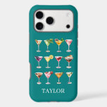Martini Madness Monogrammed iPhone 17 Pro Max Case
