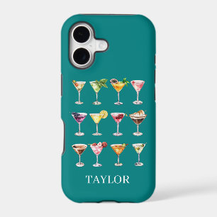 Martini Madness Monogrammed iPhone 17 Case