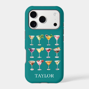 Martini Madness Monogrammed iPhone 17 Pro Case