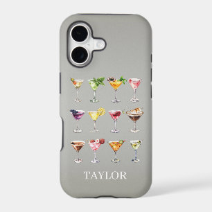 Martini Madness Monogrammed iPhone 17 Case