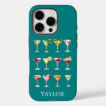 Martini Madness Monogrammed iPhone 16 Pro Case