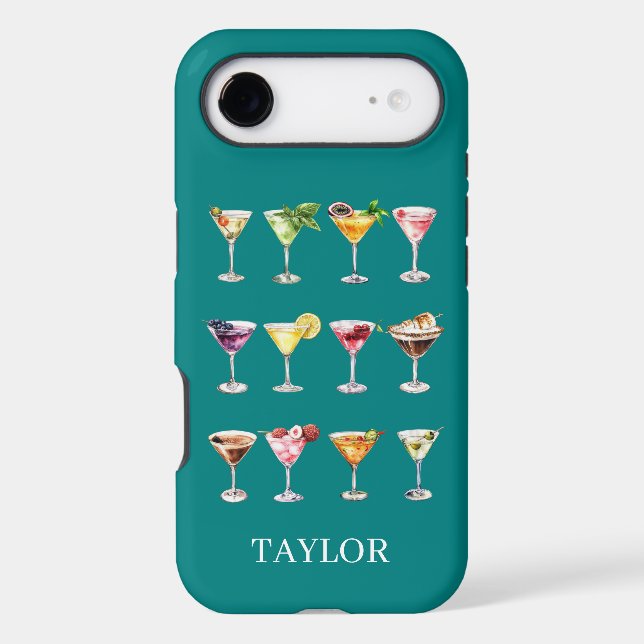 Martini Madness Monogrammed Case-Mate iPhone Case (Back)