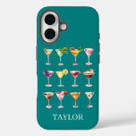 Martini Madness Monogrammed iPhone 16 Case