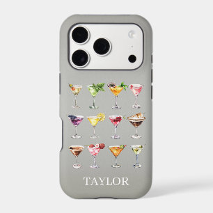 Martini Madness Monogrammed iPhone 17 Pro Case