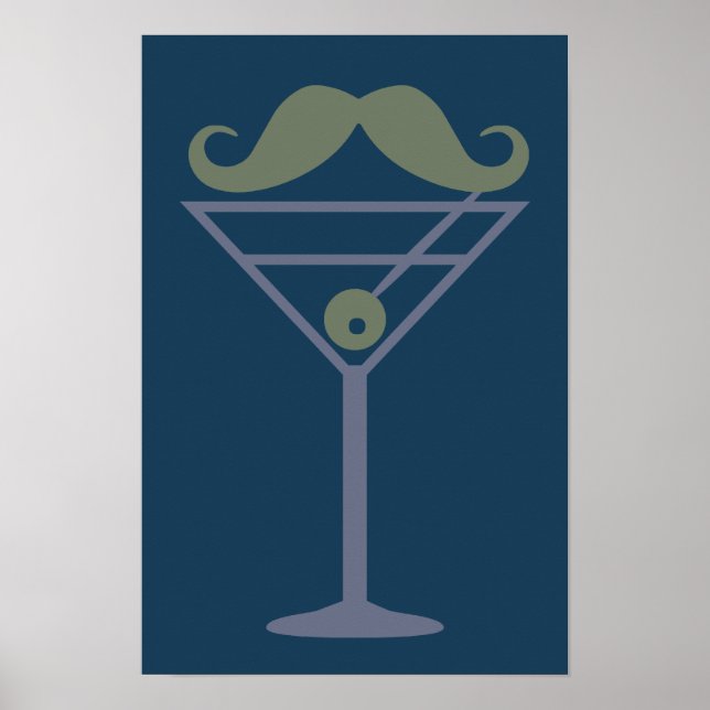 Martini Mustache custom poster (Front)