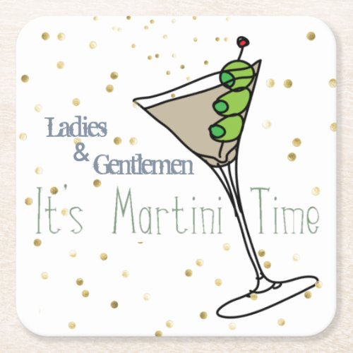 Martini OClock Paper Coasters