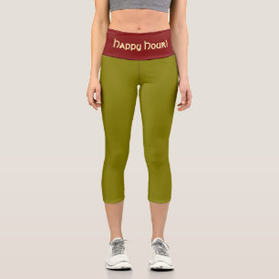 "MARTINI OLIVE" PERSONALIZE High-Waist Capri Leggings