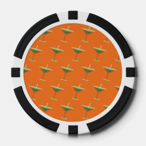 Martini oranges poker chips