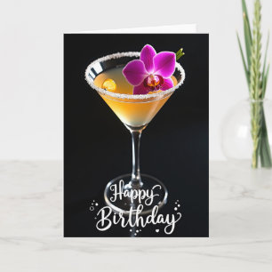 Martini Orchid Celebration Card