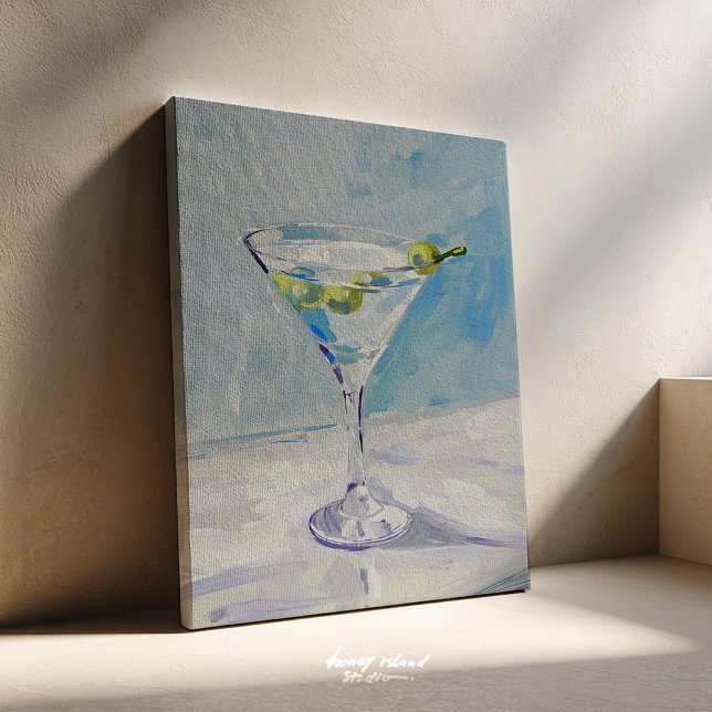 Martini Painting Canvas (martini art, cocktail decor, bar wall art, drink painting, retro style, modern chic, glam wall art, )