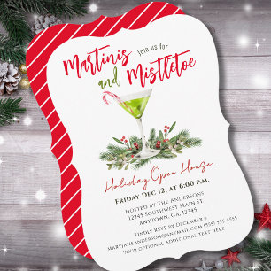 Martini Party Festive Drinks Holiday Open House Invitation