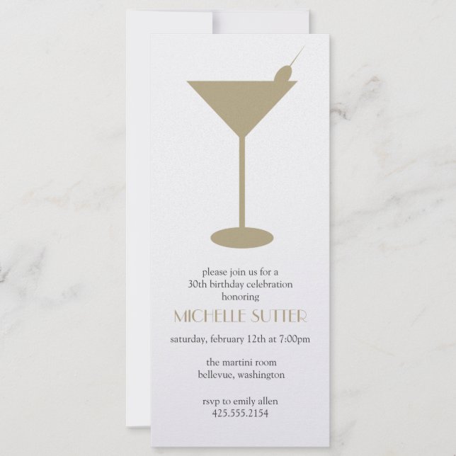 Martini Party Invitation (Front)