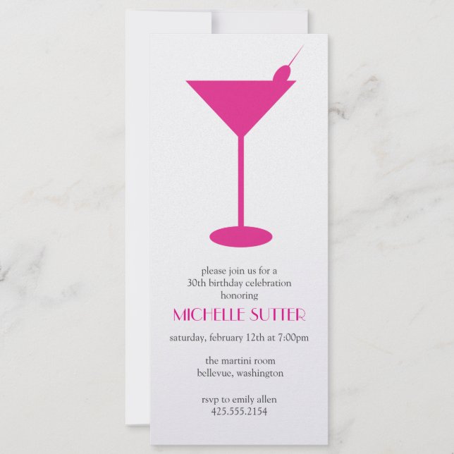 Martini Party Invitation (Front)