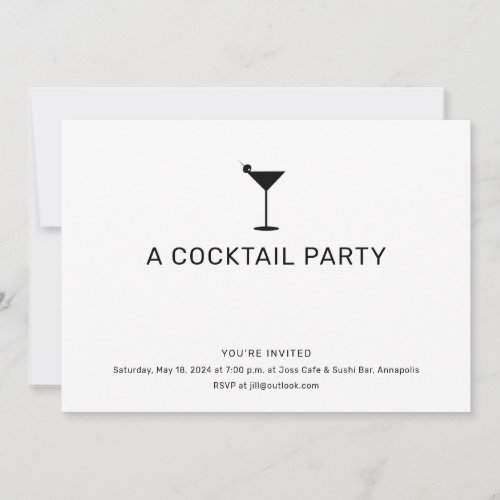 Martini Party Invitation