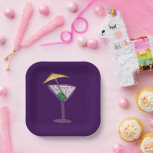 Martini Party Paper Plates