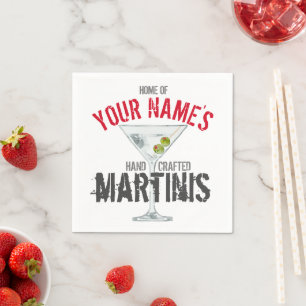 Martini Personalized Napkins