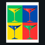 Martini Pop Art Vibes Poster<br><div class="desc">Elevate your space with this vibrant Martini Pop Art poster! Featuring a bold and colorful design, this artwork brings a modern twist to the classic martini glass. Perfect for adding a splash of fun and sophistication to your home bar, kitchen, or lounge area. The lively colors and dynamic composition make...</div>