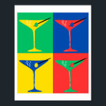 Martini Pop Art Vibes Poster<br><div class="desc">Elevate your space with this vibrant Martini Pop Art poster! Featuring a bold and colorful design, this artwork brings a modern twist to the classic martini glass. Perfect for adding a splash of fun and sophistication to your home bar, kitchen, or lounge area. The lively colors and dynamic composition make...</div>