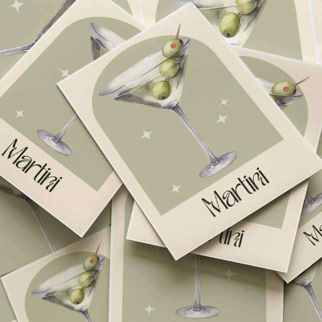 Martini Print | Bar Decor Cocktail Poster (Creator Uploaded)