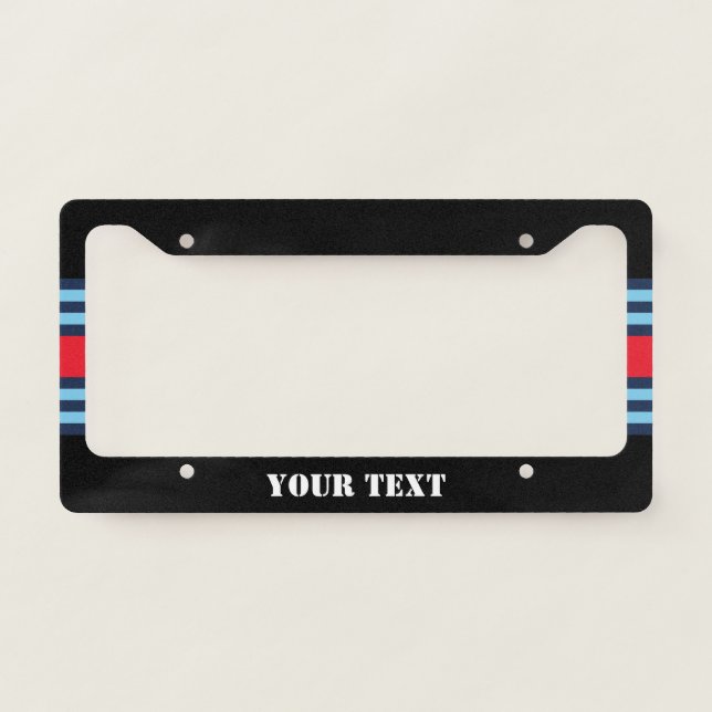 Martini Racing Stripe License Plate Frame (Front)